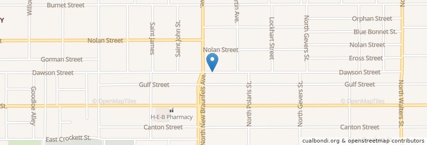 Mapa de ubicacion de Israelite Baptist Church en Amerika Syarikat, Texas, Bexar County, San Antonio.