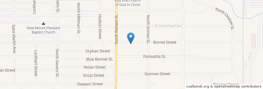 Mapa de ubicacion de Mount Sinai Baptist Church en Amerika Birleşik Devletleri, Teksas, Bexar County, San Antonio.