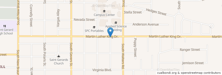 Mapa de ubicacion de New Hope Baptist Church en Estados Unidos Da América, Texas, Bexar County, San Antonio.