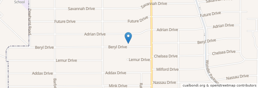 Mapa de ubicacion de Dellview Baptist Church en 미국, 텍사스, Bexar County, San Antonio.