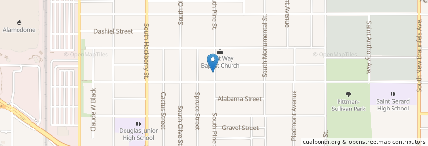 Mapa de ubicacion de Faith Chapel Church en États-Unis D'Amérique, Texas, Bexar County, San Antonio.