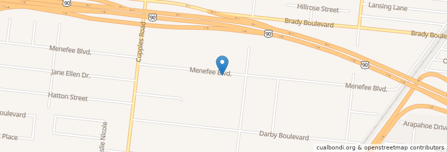 Mapa de ubicacion de Bethesda Pentecostal Church en United States, Texas, Bexar County, San Antonio.