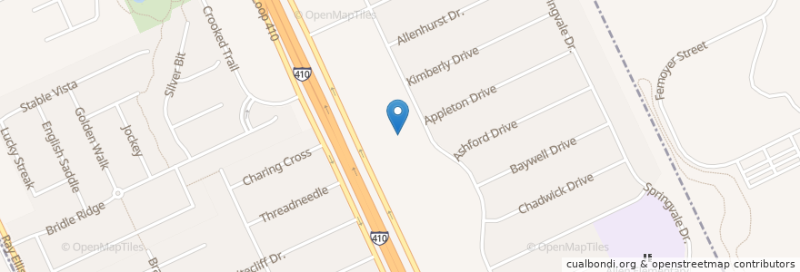 Mapa de ubicacion de Chapel Hill United Methodist Church en アメリカ合衆国, テキサス州, Bexar County, サンアントニオ.
