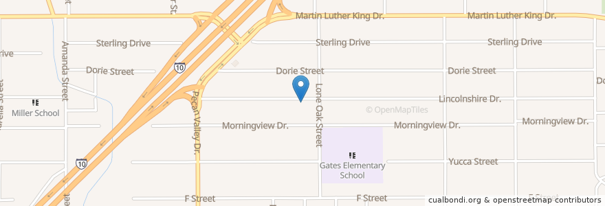 Mapa de ubicacion de Downs Memorial United Methodist Church en Estados Unidos Da América, Texas, Bexar County, San Antonio.