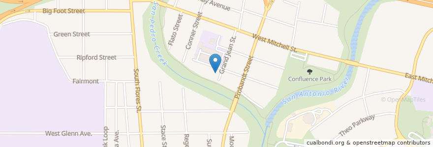Mapa de ubicacion de El Buen Samaritano United Methodist Church en Amerika Birleşik Devletleri, Teksas, Bexar County, San Antonio.