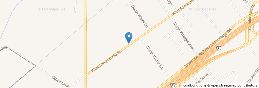 Mapa de ubicacion de New Braunfels Seventh Day Adventist Church en ایالات متحده آمریکا, تگزاس, New Braunfels, Comal County.