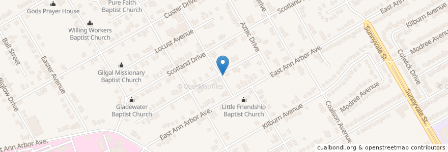 Mapa de ubicacion de True Holiness Church of God in Christ en Estados Unidos Da América, Texas, Dallas, Dallas County.