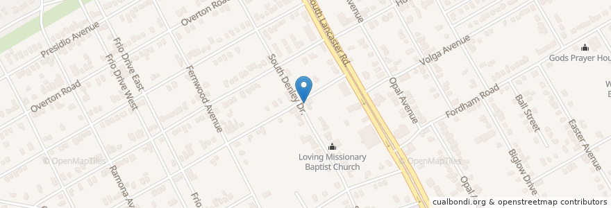 Mapa de ubicacion de Greater Saint Matthew Church of God in Christ en アメリカ合衆国, テキサス州, Dallas, Dallas County.