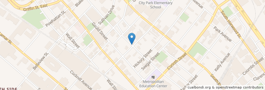 Mapa de ubicacion de Wayside Missionary Baptist Church en 미국, 텍사스, Dallas, Dallas County.