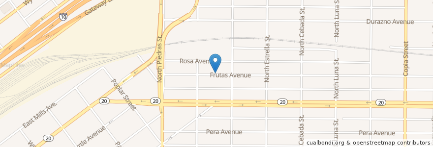 Mapa de ubicacion de Guardian Angel Church en 美利坚合众国/美利堅合眾國, 得克萨斯州 / 德克薩斯州 / 德薩斯州, El Paso County, El Paso.