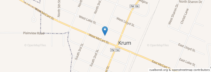Mapa de ubicacion de Krum United Methodist Church en Stati Uniti D'America, Texas, Denton County.