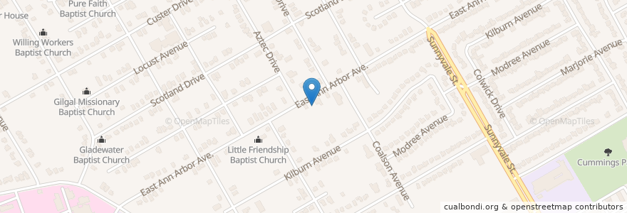 Mapa de ubicacion de Sanctuary of Liberty Holiness Church en الولايات المتّحدة الأمريكيّة, تكساس, Dallas, Dallas County.