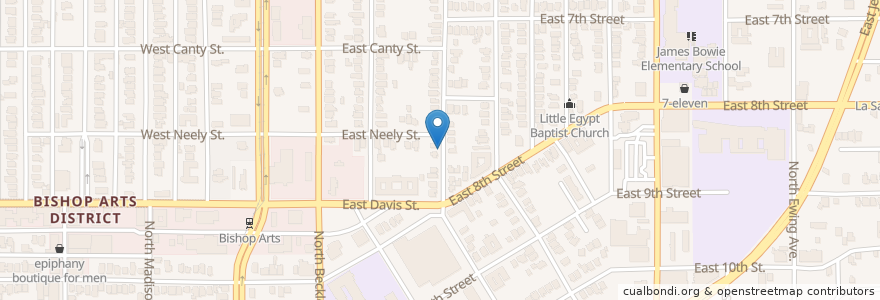 Mapa de ubicacion de Seven Days Church of God en 美利坚合众国/美利堅合眾國, 得克萨斯州 / 德克薩斯州 / 德薩斯州, Dallas, Dallas County.
