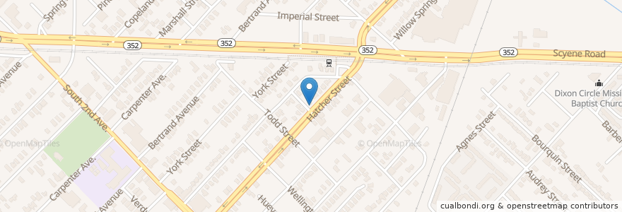 Mapa de ubicacion de Grace Temple Pentecostal Church en 美利坚合众国/美利堅合眾國, 得克萨斯州 / 德克薩斯州 / 德薩斯州, Dallas County, Dallas.