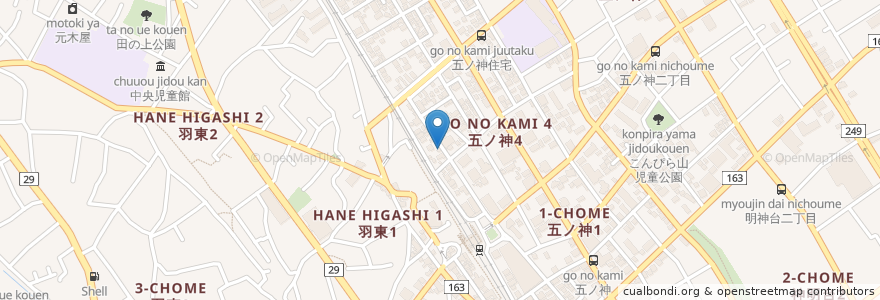 Mapa de ubicacion de ひのき茶屋 en Japão, Tóquio, 羽村市.