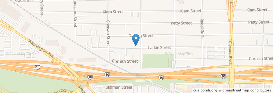 Mapa de ubicacion de Larkin Street Baptist Church en Amerika Syarikat, Texas, Houston, Harris County.