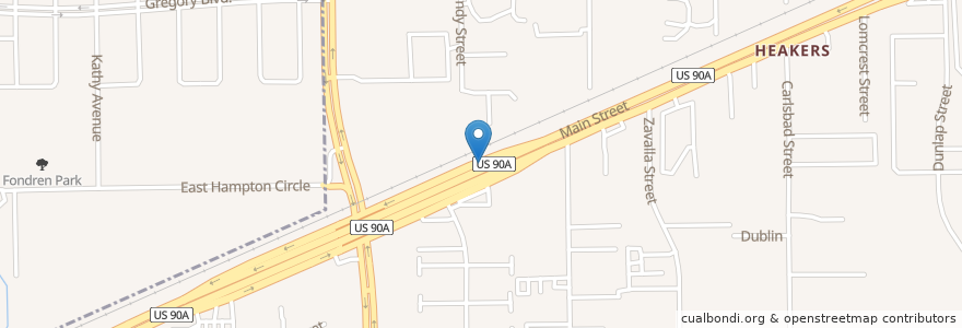 Mapa de ubicacion de Gracious Hope Baptist Church en Amerika Syarikat, Texas, Houston, Harris County.