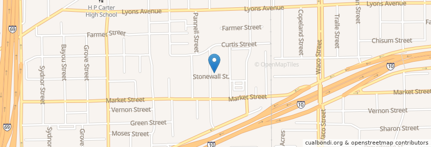 Mapa de ubicacion de Galilee Baptist Church en 미국, 텍사스, Houston, Harris County.