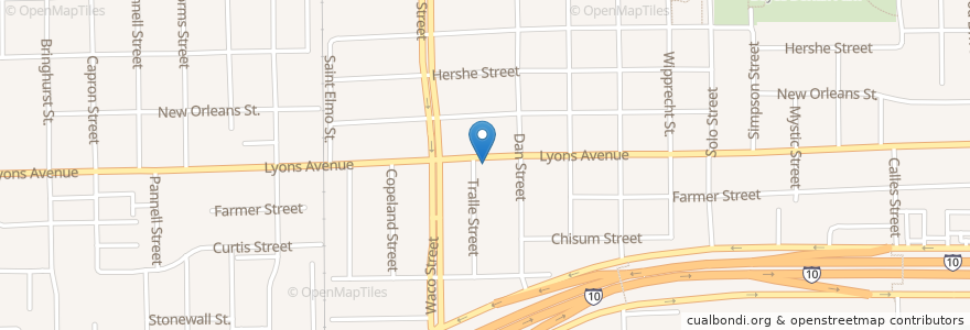 Mapa de ubicacion de First Shiloh Baptist Church en Amerika Syarikat, Texas, Houston, Harris County.