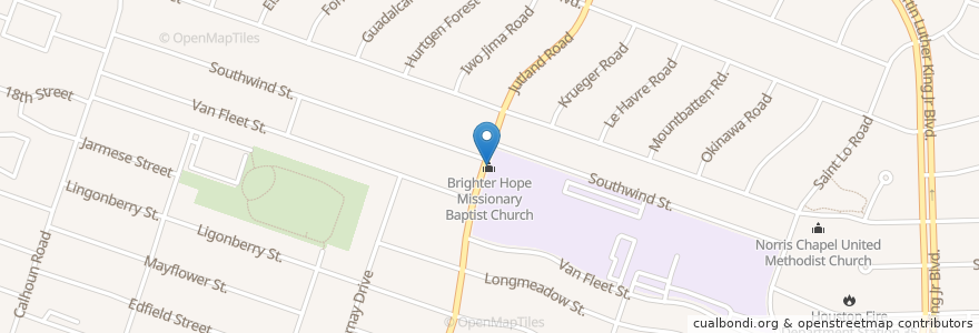 Mapa de ubicacion de Brighter Hope Missionary Baptist Church en Amerika Syarikat, Texas, Houston, Harris County.