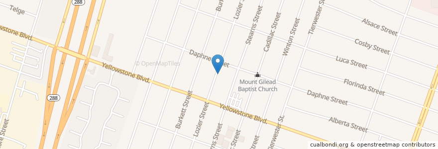 Mapa de ubicacion de True Believers Missionary Baptist Church en Estados Unidos De América, Texas, Houston, Harris County.