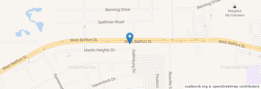 Mapa de ubicacion de Solid Rock Baptist Church en Estados Unidos Da América, Texas, Houston, Harris County.