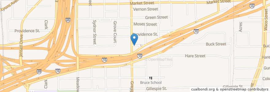 Mapa de ubicacion de Saint Rest Baptist Church en Estados Unidos De América, Texas, Houston, Harris County.