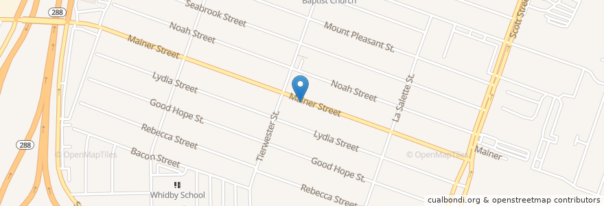 Mapa de ubicacion de Second Shiloh Baptist Church en Stati Uniti D'America, Texas, Houston, Harris County.