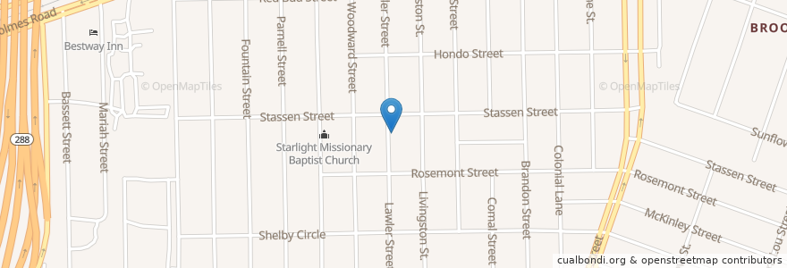 Mapa de ubicacion de New Hope Baptist Church en Estados Unidos De América, Texas, Houston, Harris County.