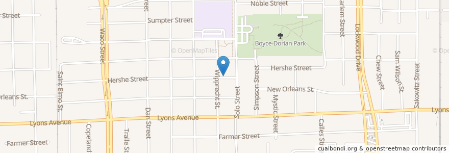 Mapa de ubicacion de Mount Pleasant Baptist Church en Estados Unidos De América, Texas, Houston, Harris County.