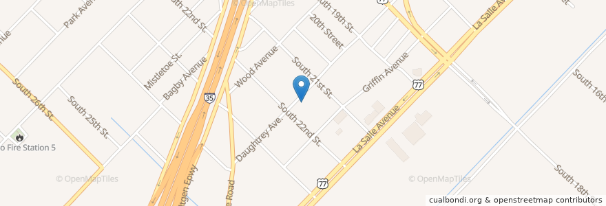 Mapa de ubicacion de Kendall Baptist Church en Estados Unidos Da América, Texas, Mclennan County, Waco.