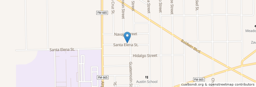 Mapa de ubicacion de Templo Baptist Church en Verenigde Staten, Corpus Christi, Texas, Nueces County.