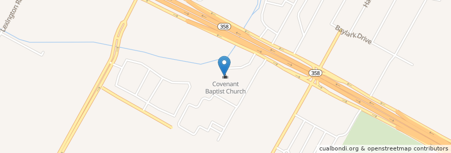 Mapa de ubicacion de Covenant Baptist Church en Vereinigte Staaten Von Amerika, Corpus Christi, Texas, Nueces County.
