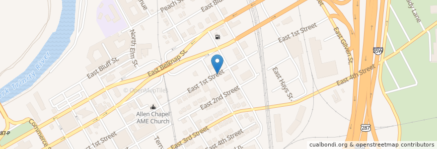 Mapa de ubicacion de Greater Saint James Baptist Church en الولايات المتّحدة الأمريكيّة, تكساس, Tarrant County, Fort Worth.