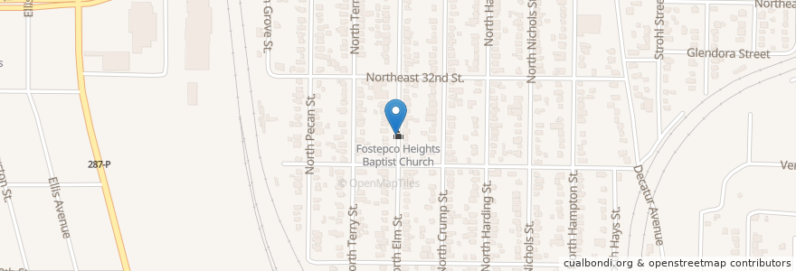 Mapa de ubicacion de Fostepco Heights Baptist Church en Estados Unidos Da América, Texas, Tarrant County, Fort Worth.