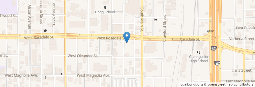 Mapa de ubicacion de New Up Coming Baptist Church of Christ en Stati Uniti D'America, Texas, Tarrant County, Fort Worth.