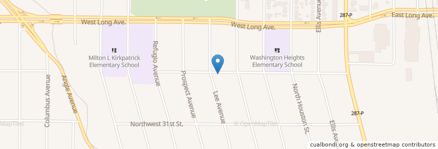 Mapa de ubicacion de Lee Avenue Baptist Church en 미국, 텍사스, Tarrant County, Fort Worth.