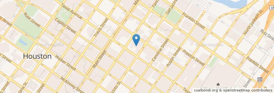 Mapa de ubicacion de Christ Church Cathedral en États-Unis D'Amérique, Texas, Houston, Harris County.