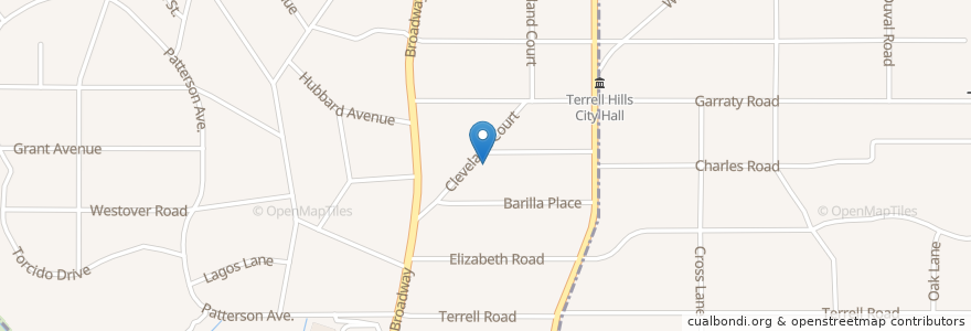 Mapa de ubicacion de Saint Peters Catholic School en 미국, 텍사스, Bexar County, San Antonio, Alamo Heights.