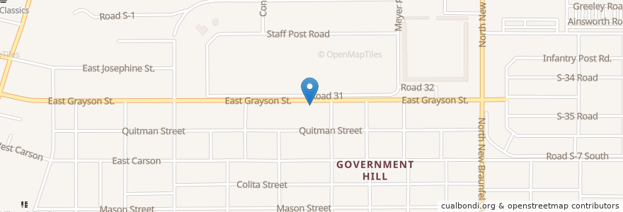 Mapa de ubicacion de Rose of Sharon Ministries en Verenigde Staten, Texas, Bexar County, San Antonio.