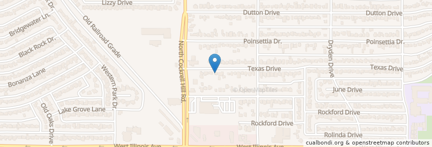 Mapa de ubicacion de Centro de Fe Asamblea de Dios en 미국, 텍사스, Dallas, Dallas County.