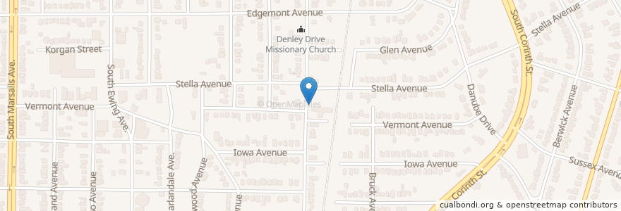 Mapa de ubicacion de Denley Drive Christian Church en ایالات متحده آمریکا, تگزاس, Dallas, Dallas County.