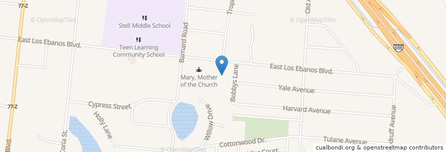 Mapa de ubicacion de Saint Mary's Catholic School en ایالات متحده آمریکا, تگزاس, Cameron County, Brownsville.