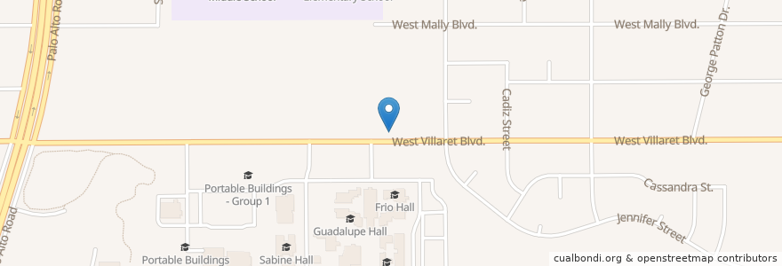 Mapa de ubicacion de Campus Ministry Center at Palo Alto en 미국, 텍사스, Bexar County, San Antonio.