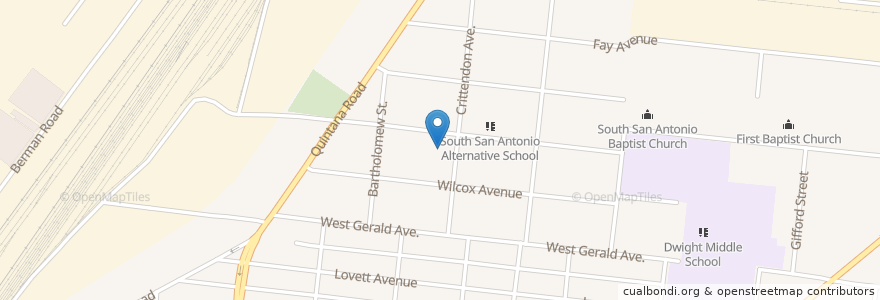 Mapa de ubicacion de Centro Cristiano Nueva Vida en Amerika Syarikat, Texas, Bexar County, San Antonio.