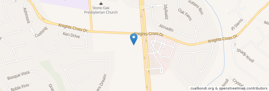 Mapa de ubicacion de Crown of Life Lutheran Church en 미국, 텍사스, Bexar County, San Antonio.