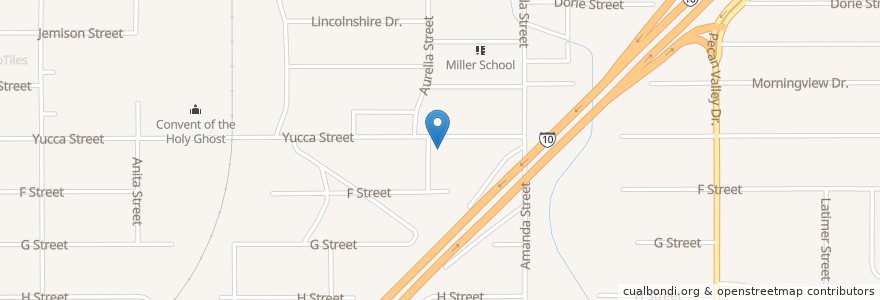 Mapa de ubicacion de East Saint Matthew Baptist Church en Stati Uniti D'America, Texas, Bexar County, San Antonio.