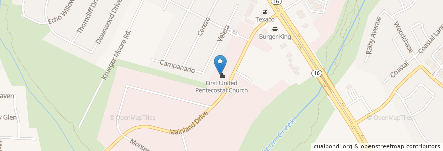 Mapa de ubicacion de First United Pentecostal Church en Estados Unidos Da América, Texas, Bexar County, San Antonio.
