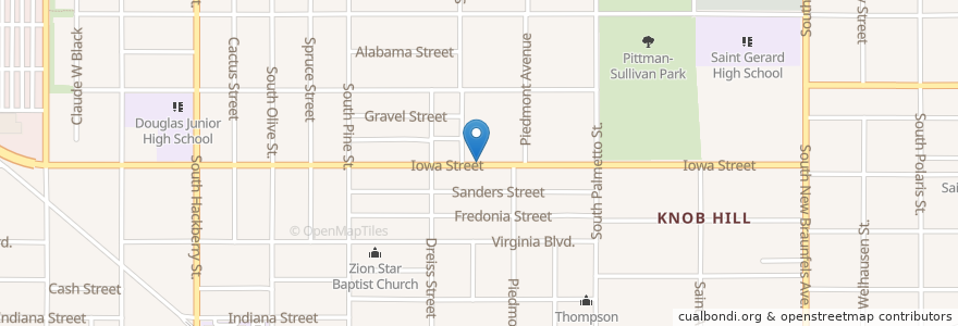 Mapa de ubicacion de Friendship Baptist Church en Estados Unidos Da América, Texas, Bexar County, San Antonio.