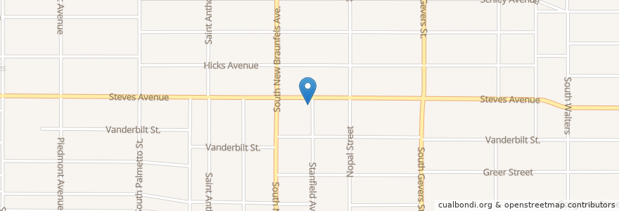 Mapa de ubicacion de Highland Terrace United Methodist Church en United States, Texas, Bexar County, San Antonio.